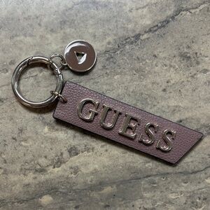 Guess Taupe Key Holder with Silver Accents
